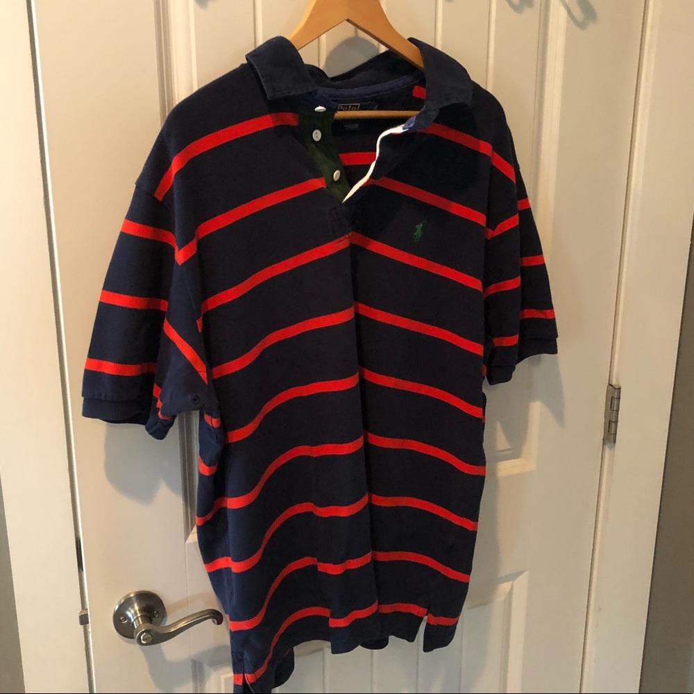 Navy/Orange Rugby Polo